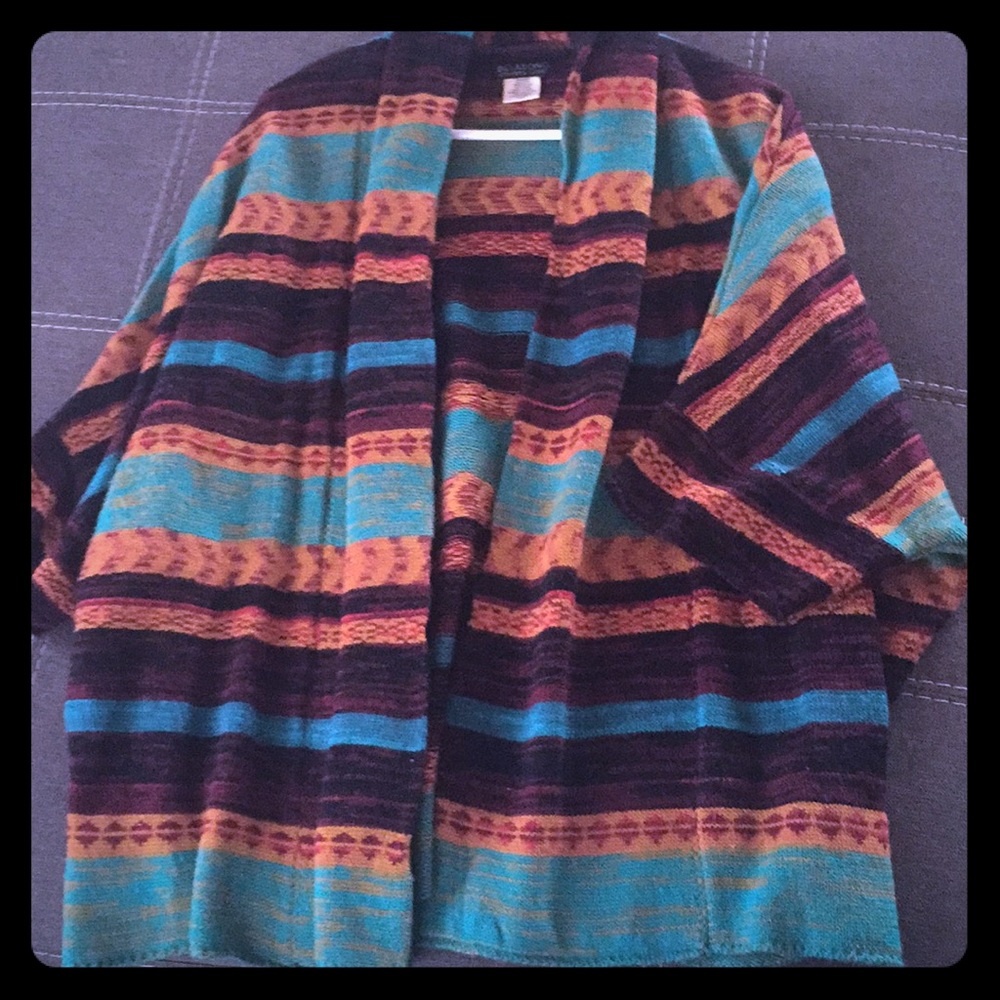 Oversized Aztec Pattern Sweater